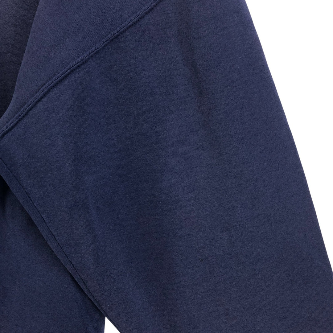Russell plain blank sweatshirt hoodie, men's size XXL cotton navy blue type Vintage Second Hand