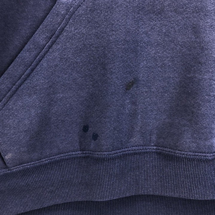 Russell plain blank sweatshirt hoodie, men's size XXL cotton navy blue type Vintage Second Hand