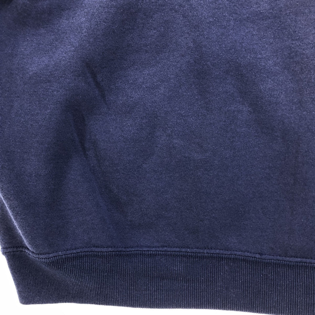 Russell plain blank sweatshirt hoodie, men's size XXL cotton navy blue type Vintage Second Hand