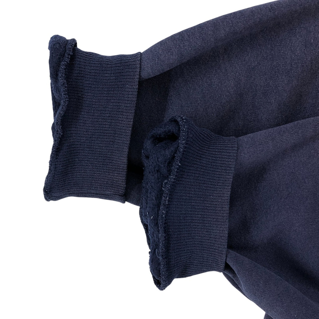 Russell plain blank sweatshirt hoodie, men's size XXL cotton navy blue type Vintage Second Hand
