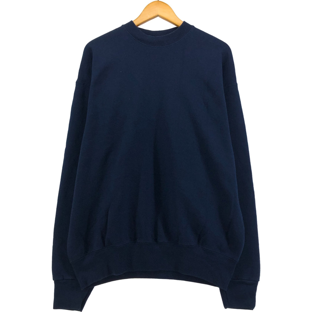 Vintage 90'S MEMBER'S MARK plain blank sweatshirt, men's size XL cotton navy blue type Vintage Second Hand