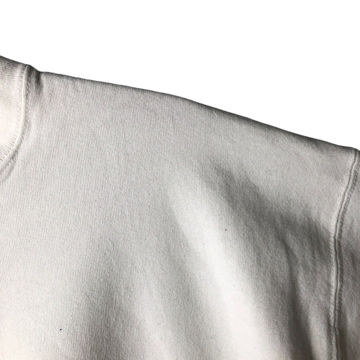90'S Fruit of the Loom plain blank sweatshirt, Made in USA, Men's XL cotton white type Vintage Second Hand