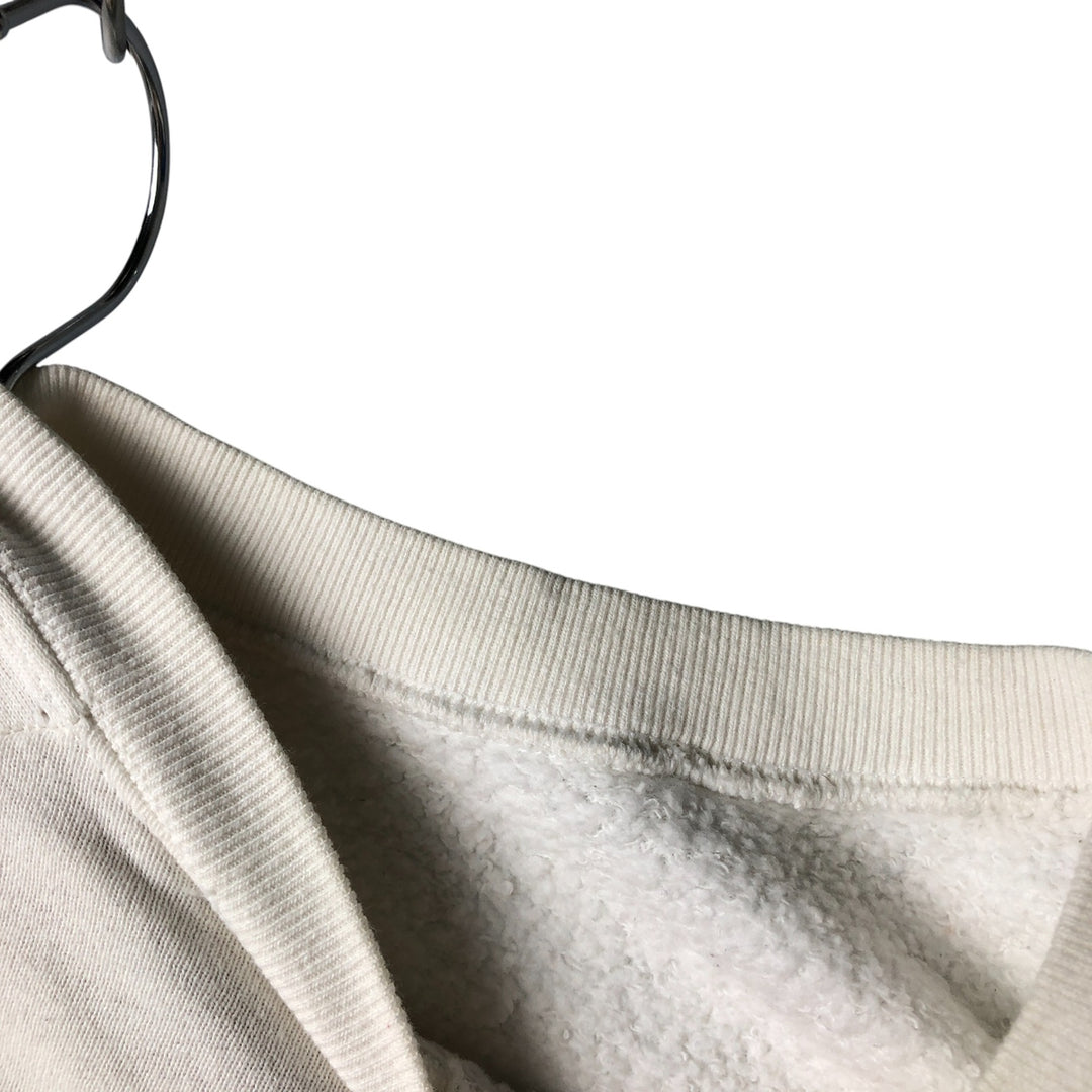 90'S Fruit of the Loom plain blank sweatshirt, Made in USA, Men's XL cotton white type Vintage Second Hand
