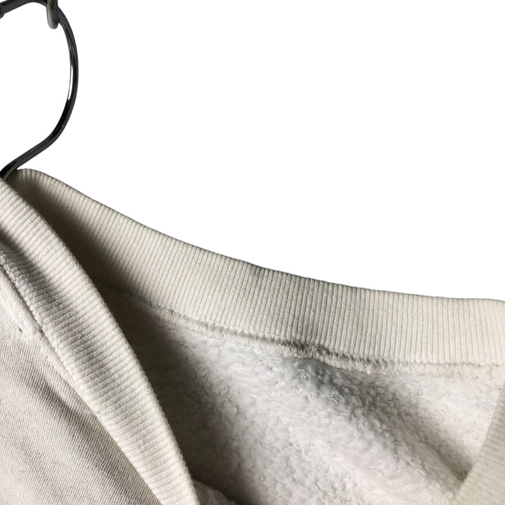 90'S Fruit of the Loom plain blank sweatshirt, Made in USA, Men's XL cotton white type Vintage Second Hand