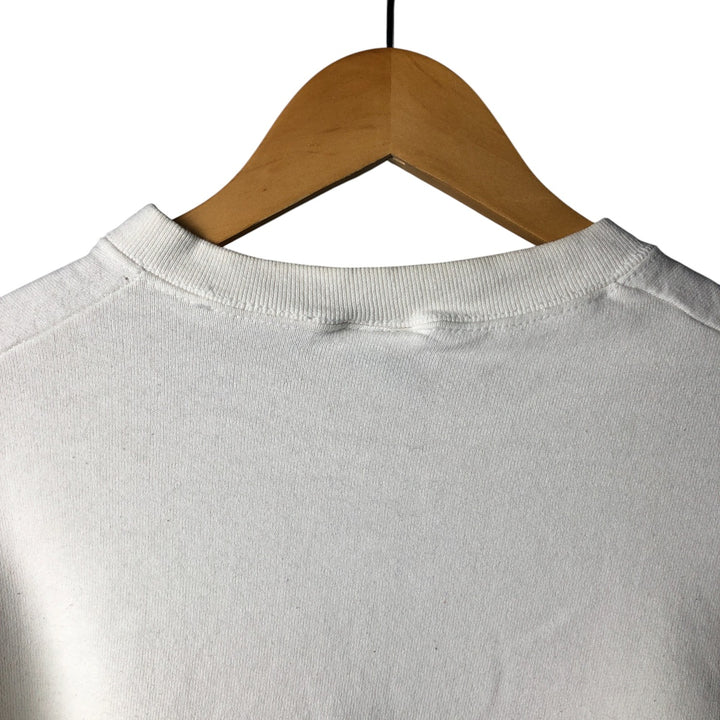 90'S Fruit of the Loom plain blank sweatshirt, Made in USA, Men's XL cotton white type Vintage Second Hand