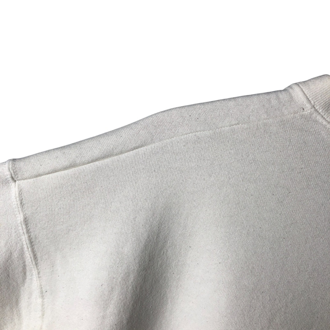 90'S Fruit of the Loom plain blank sweatshirt, Made in USA, Men's XL cotton white type Vintage Second Hand