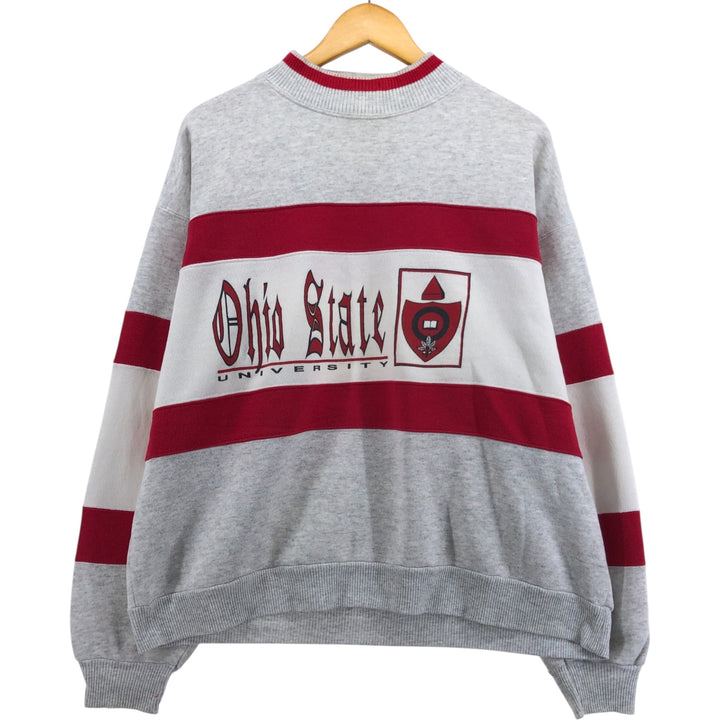 Vintage 1990'S Belbasine Ohio State University high-neck sweatshirt, made in the USA, size L, men's polyester gray type Vintage Second Hand