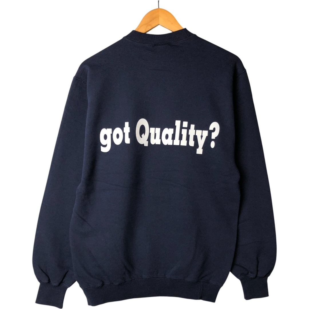 2000'S Jerzees ALPHARMA Advertising Sweatshirt, Men's Size Medium cotton navy blue type Vintage Second Hand
