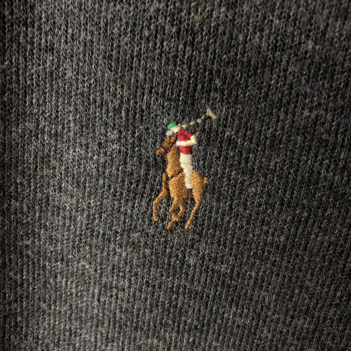 Ralph Lauren POLO RALPH LAUREN ESTATE RIB half-zip sweatshirt, sweatshirt, men's size L cotton Charcoal Vintage Second Hand