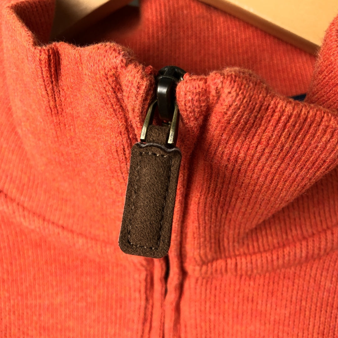 Ralph Lauren POLO RALPH LAUREN Half-Zip Sweatshirt, Men's XL cotton orange type Vintage Second Hand