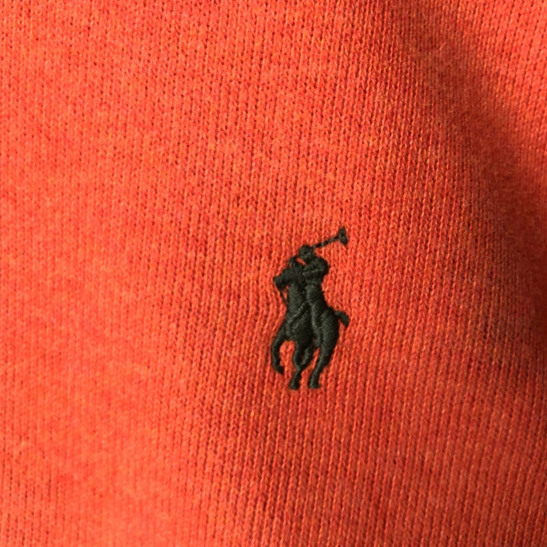 Ralph Lauren POLO RALPH LAUREN Half-Zip Sweatshirt, Men's XL cotton orange type Vintage Second Hand