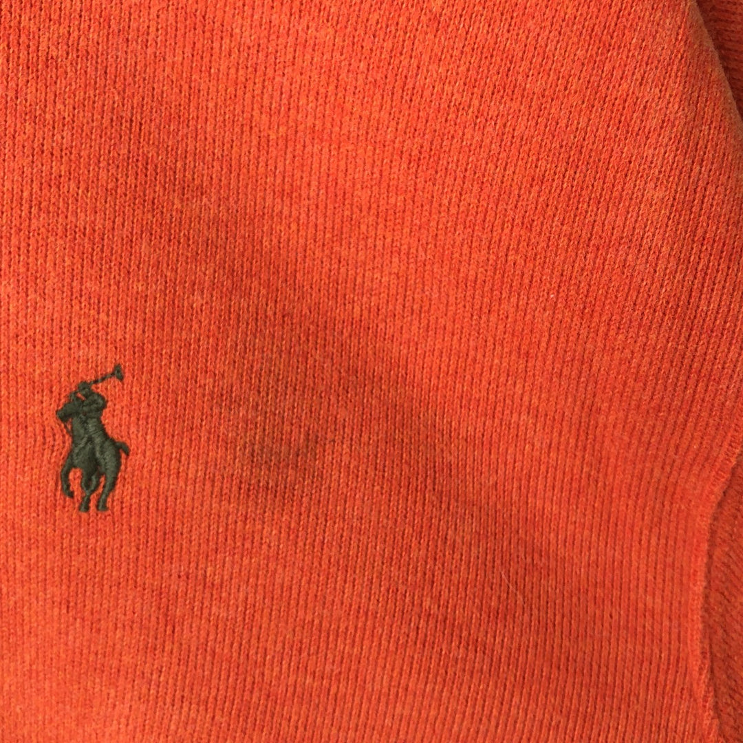Ralph Lauren POLO RALPH LAUREN Half-Zip Sweatshirt, Men's XL cotton orange type Vintage Second Hand
