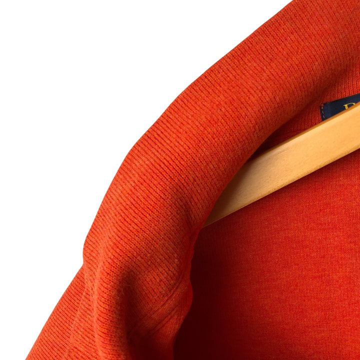 Ralph Lauren POLO RALPH LAUREN Half-Zip Sweatshirt, Men's XL cotton orange type Vintage Second Hand