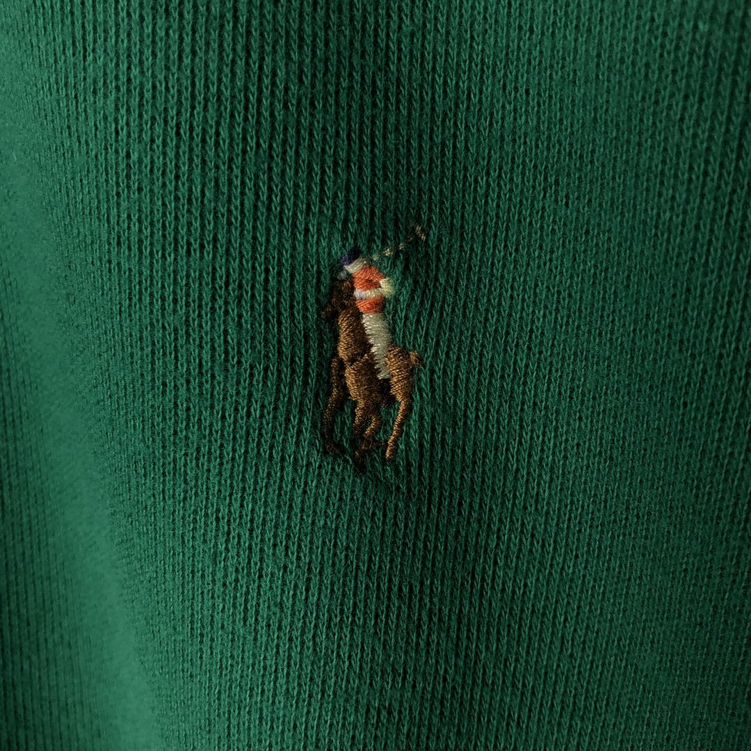 Ralph Lauren POLO RALPH LAUREN ESTATE RIB half-zip sweatshirt, sweatshirt, men's XL size cotton green type Vintage Second Hand