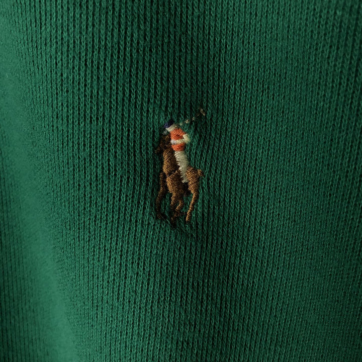 Ralph Lauren POLO RALPH LAUREN ESTATE RIB half-zip sweatshirt, sweatshirt, men's XL size cotton green type Vintage Second Hand