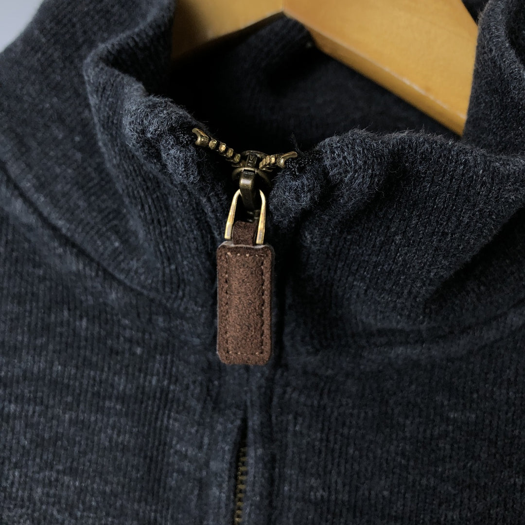 Ralph Lauren POLO RALPH LAUREN Half-Zip Sweatshirt, Men's XL cotton Charcoal Vintage Second Hand