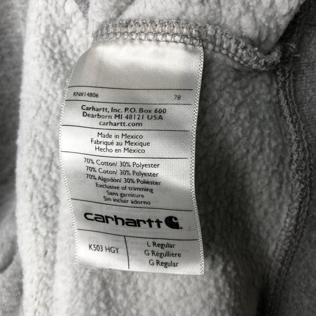 Carhartt Relaxed Fit Half-Zip Sweatshirt, Men's Size L cotton gray type Vintage Second Hand