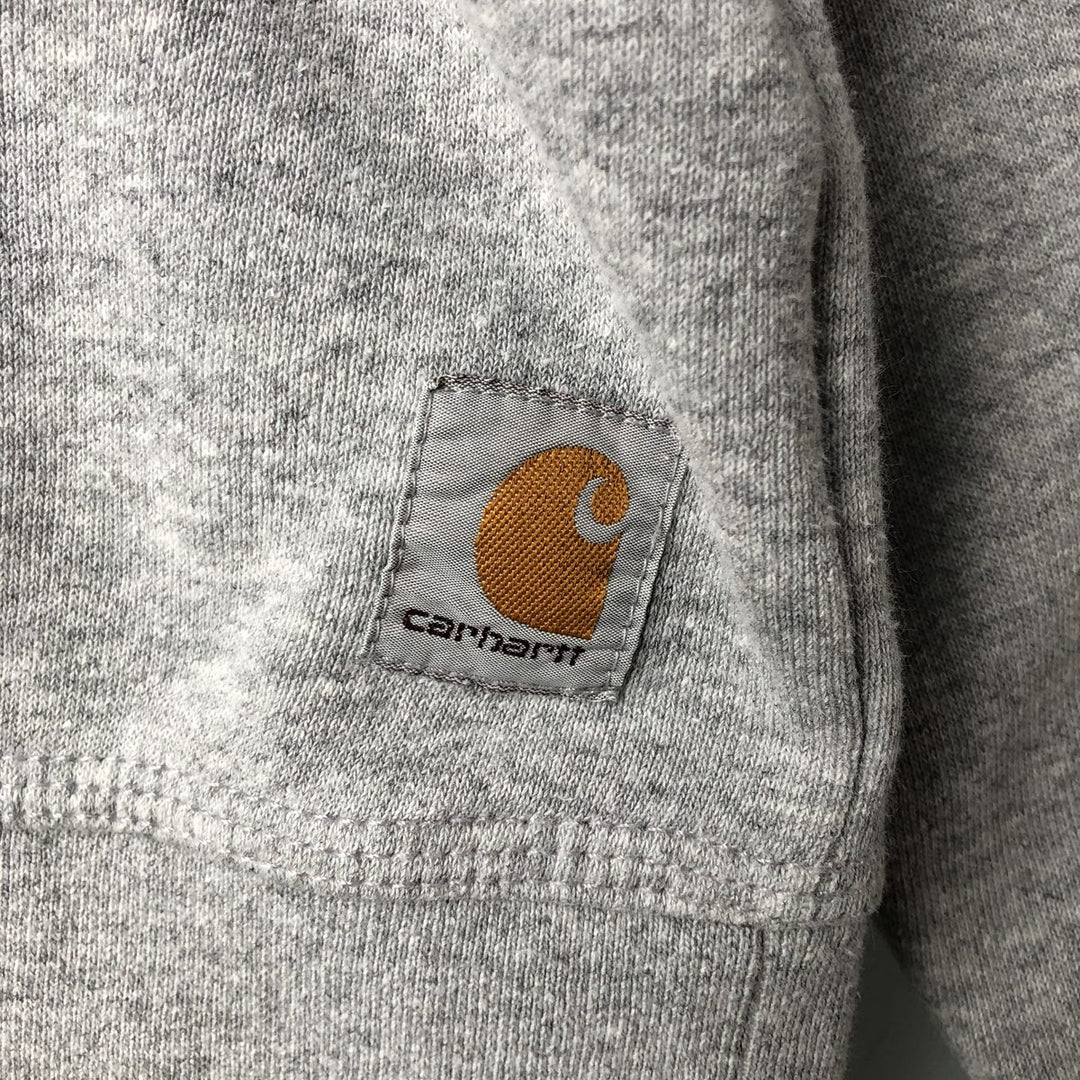 Carhartt Relaxed Fit Half-Zip Sweatshirt, Men's Size L cotton gray type Vintage Second Hand