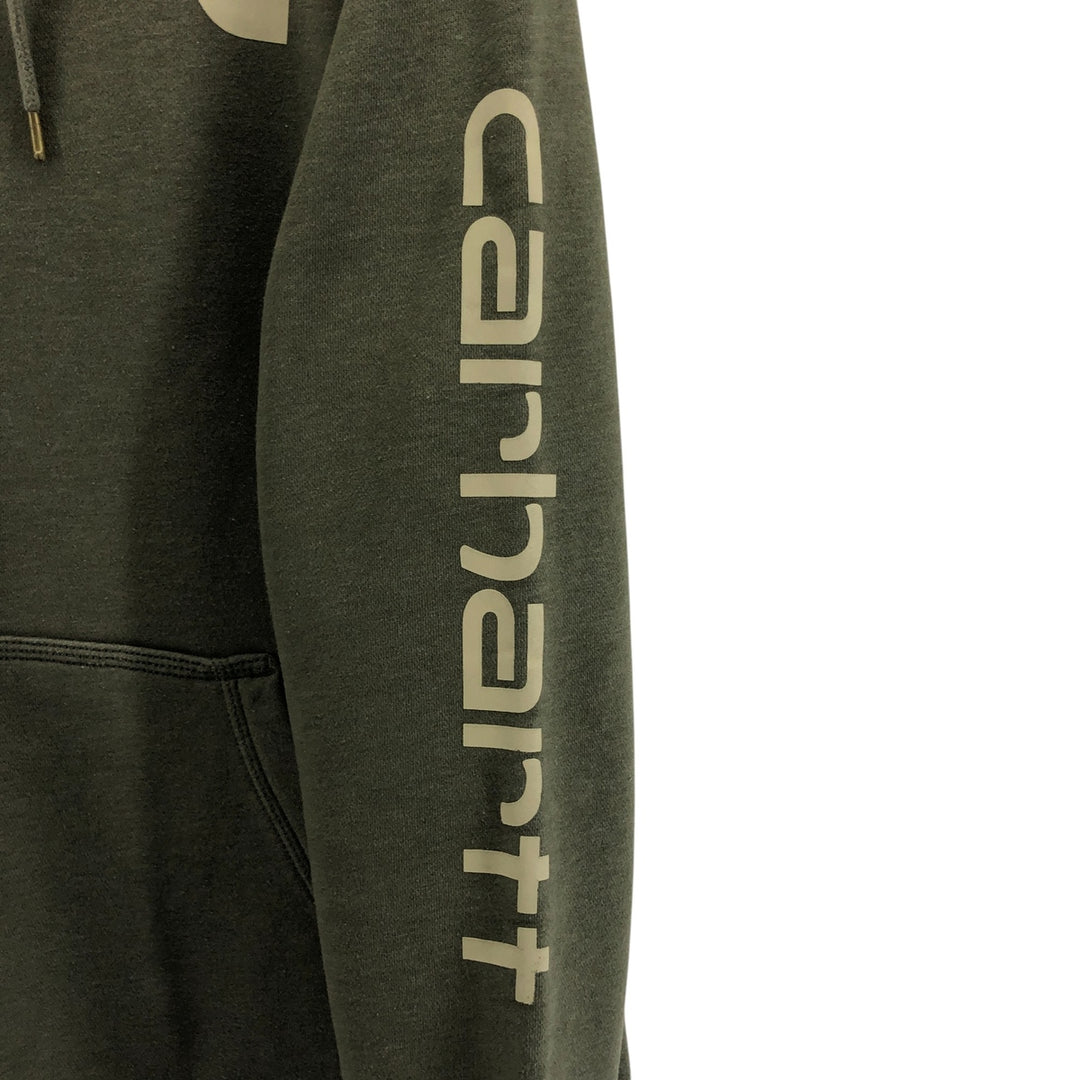Carhartt Relaxed Fit Sweatshirt Pullover Hoodie, Men's XL cotton Khaki type Vintage Second Hand