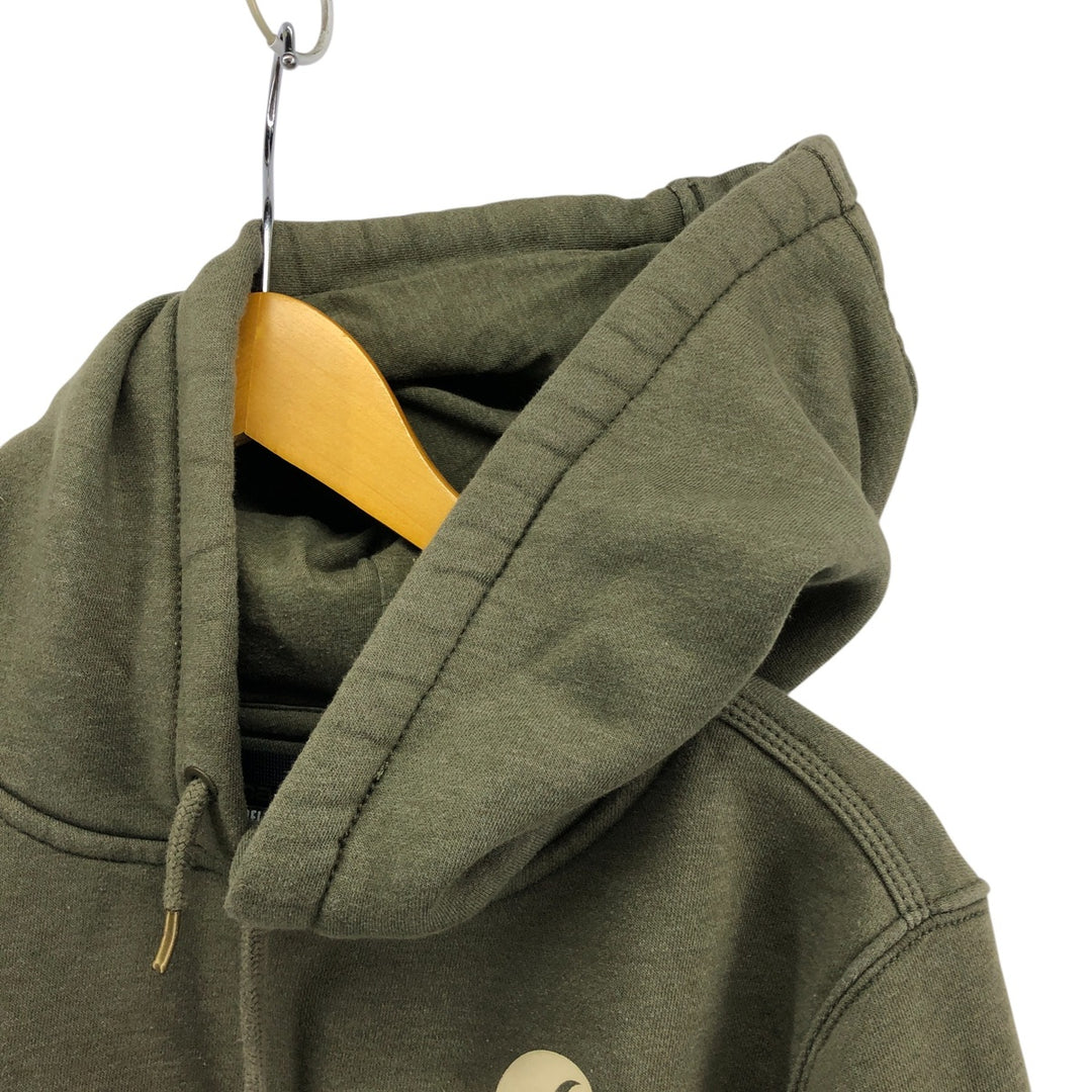 Carhartt Relaxed Fit Sweatshirt Pullover Hoodie, Men's XL cotton Khaki type Vintage Second Hand