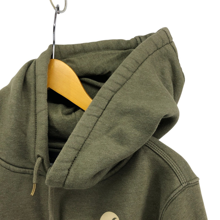 Carhartt Relaxed Fit Sweatshirt Pullover Hoodie, Men's XL cotton Khaki type Vintage Second Hand