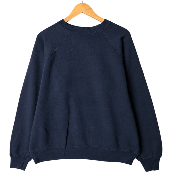 90s-00'S Hanes plain blank sweatshirt, men's size L cotton navy blue type Vintage Second Hand