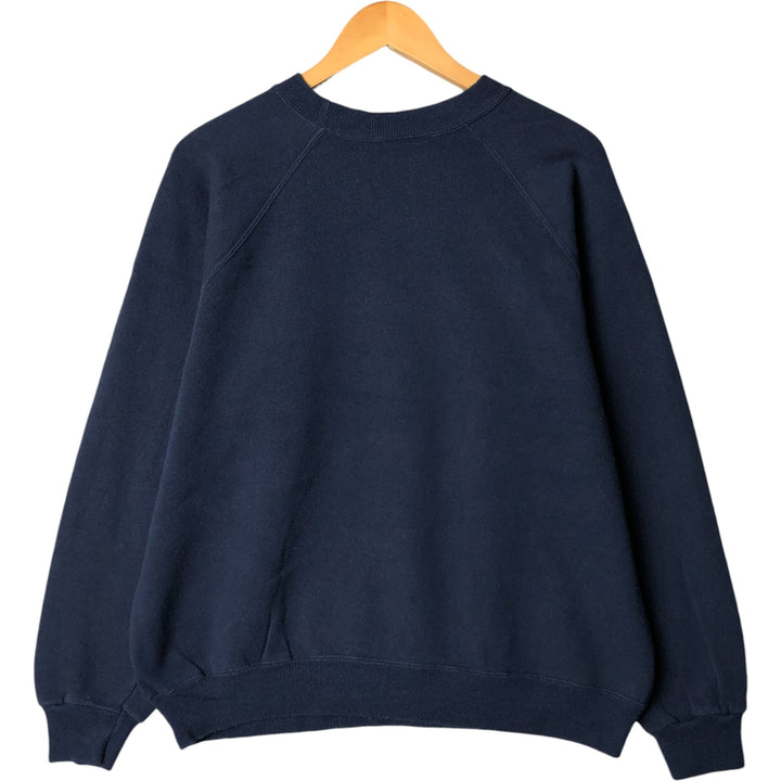 90s-00'S Hanes plain blank sweatshirt, men's size L cotton navy blue type Vintage Second Hand