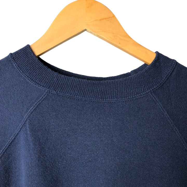 90s-00'S Hanes plain blank sweatshirt, men's size L cotton navy blue type Vintage Second Hand