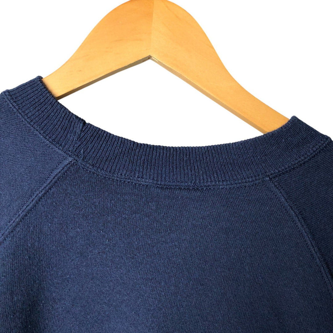 90s-00'S Hanes plain blank sweatshirt, men's size L cotton navy blue type Vintage Second Hand