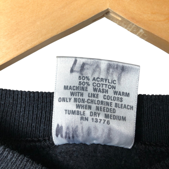 Vintage 90'S Hanes HER WAY plain blank sweatshirt, made in the USA, size L, women's. acrylic black type Vintage Second Hand