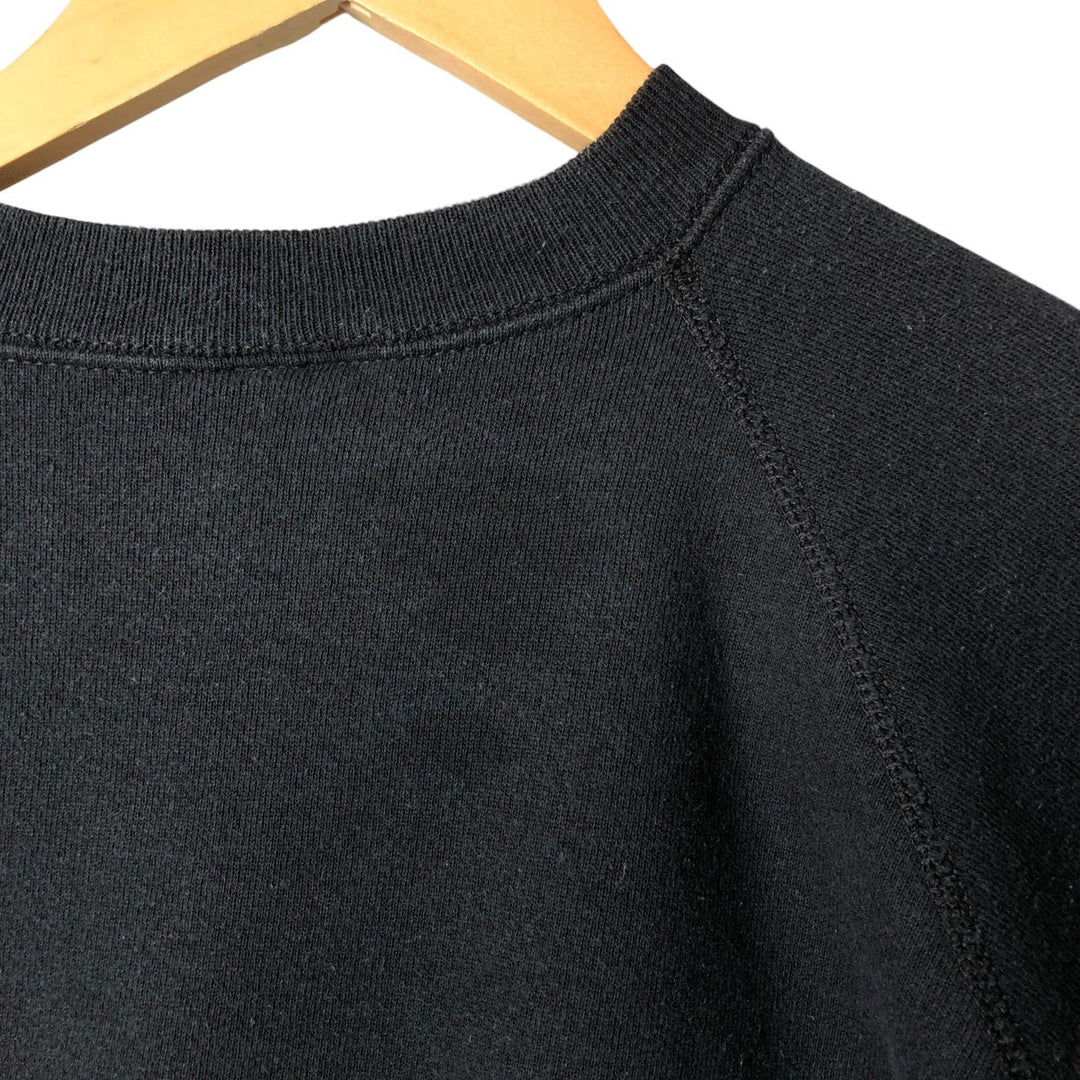 Vintage 90'S Hanes HER WAY plain blank sweatshirt, made in the USA, size L, women's. acrylic black type Vintage Second Hand