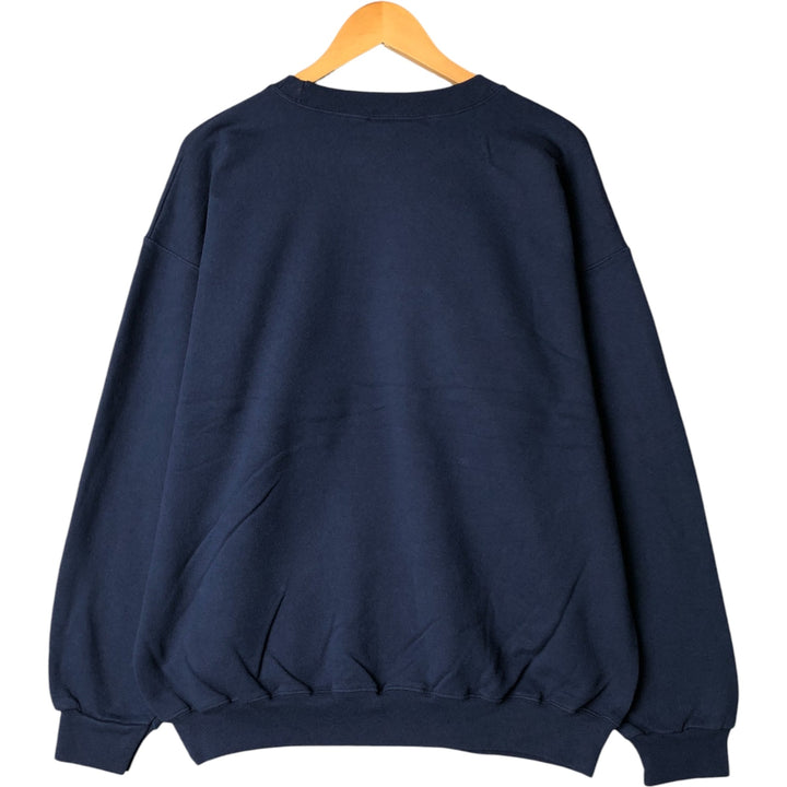 Hanes Ultimate Cotton Plain Blank Sweatshirt, Men's Size L, Vintage cotton navy blue type Vintage Second Hand