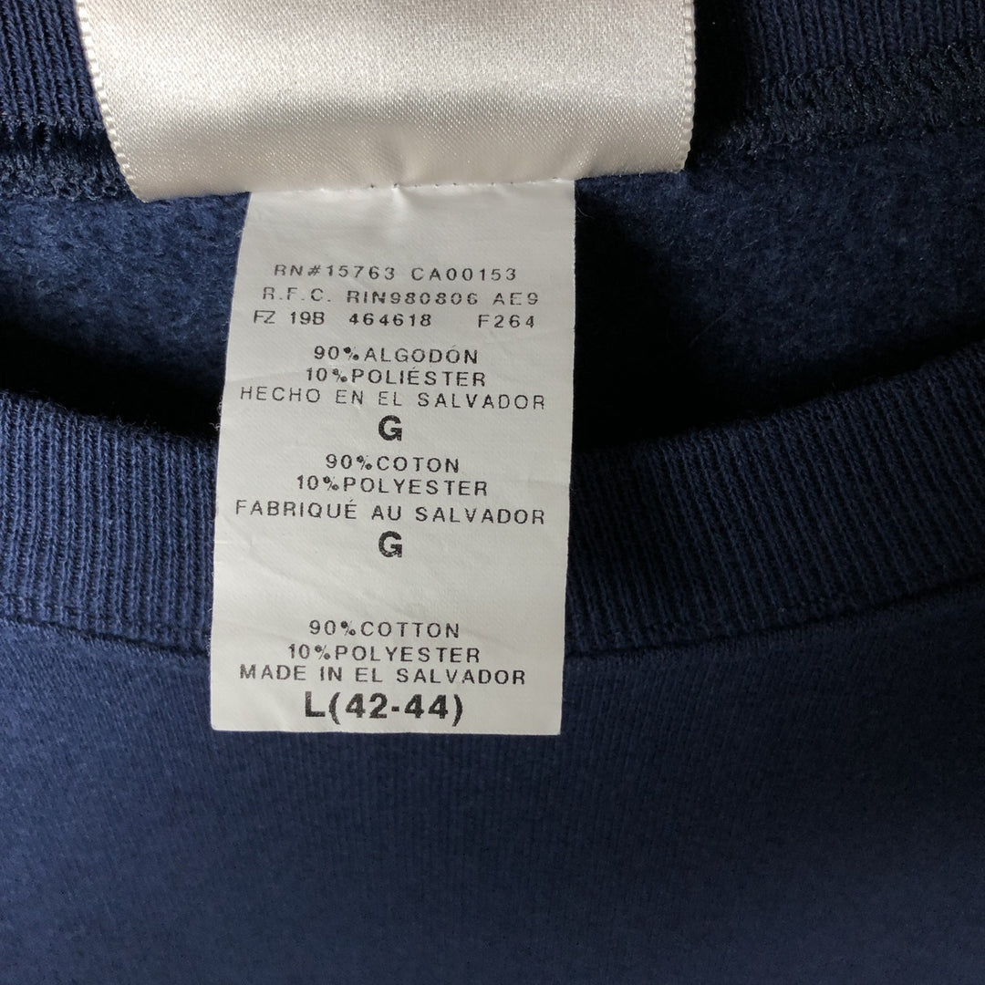 Hanes Ultimate Cotton Plain Blank Sweatshirt, Men's Size L, Vintage cotton navy blue type Vintage Second Hand