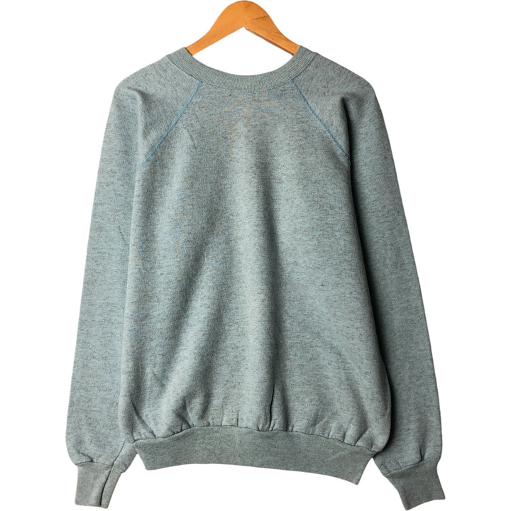 80'S PANNILL plain blank sweatshirt, sweatshirt, made in USA, men's XL size, vintage polyester Blue type light blue Vintage Second Hand