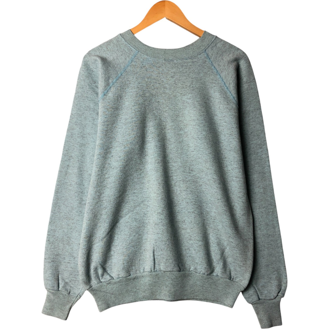 80'S PANNILL plain blank sweatshirt, sweatshirt, made in USA, men's XL size, vintage polyester Blue type light blue Vintage Second Hand