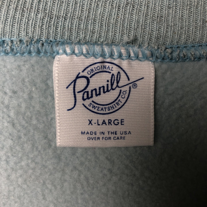 80'S PANNILL plain blank sweatshirt, sweatshirt, made in USA, men's XL size, vintage polyester Blue type light blue Vintage Second Hand