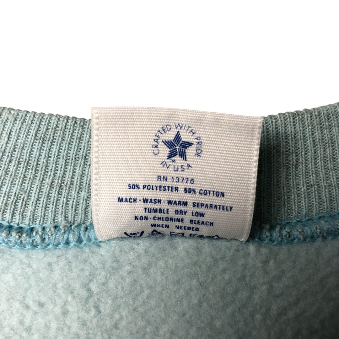 80'S PANNILL plain blank sweatshirt, sweatshirt, made in USA, men's XL size, vintage polyester Blue type light blue Vintage Second Hand