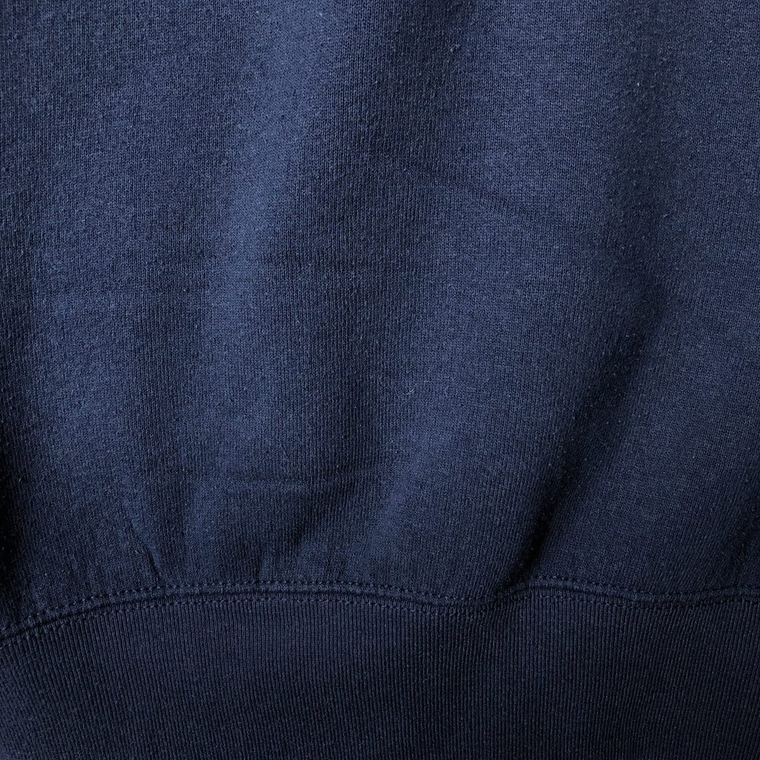 00'S Fruit of the Loom plain blank sweatshirt, sweatshirt, men's size XL cotton navy blue type Vintage Second Hand