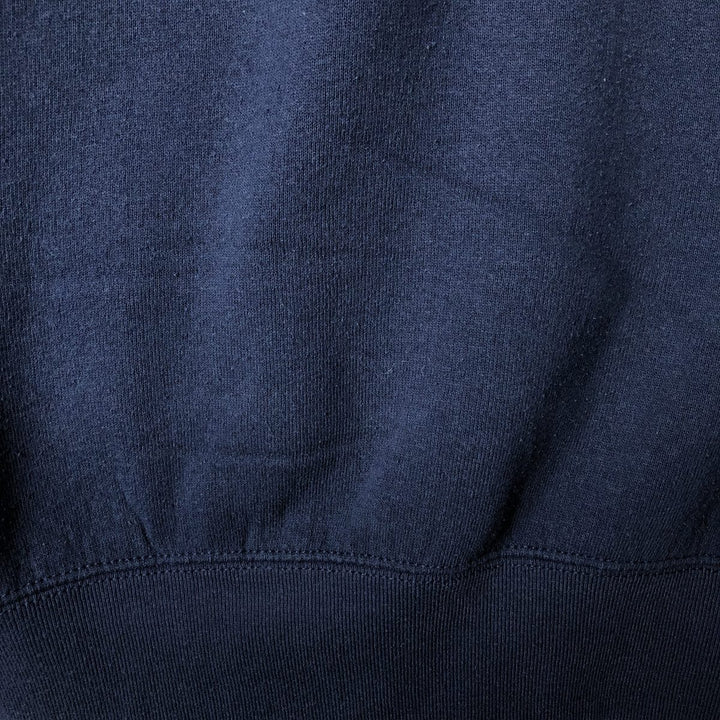00'S Fruit of the Loom plain blank sweatshirt, sweatshirt, men's size XL cotton navy blue type Vintage Second Hand
