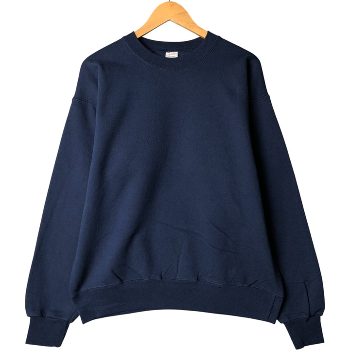 Hanes ULTIMATE COTTON plain blank sweatshirt, men's size M cotton navy blue type Vintage Second Hand