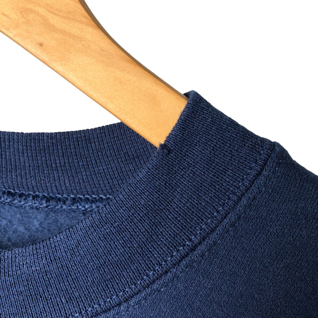 Hanes ULTIMATE COTTON plain blank sweatshirt, men's size M cotton navy blue type Vintage Second Hand