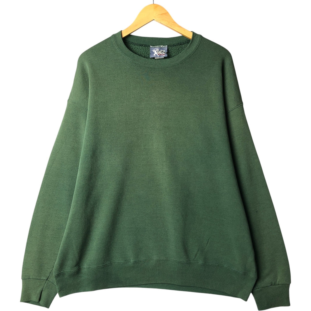 90s-00'S Lee plain blank sweatshirt, Made in USA, Men's XL unclear Green type dark green Vintage Second Hand