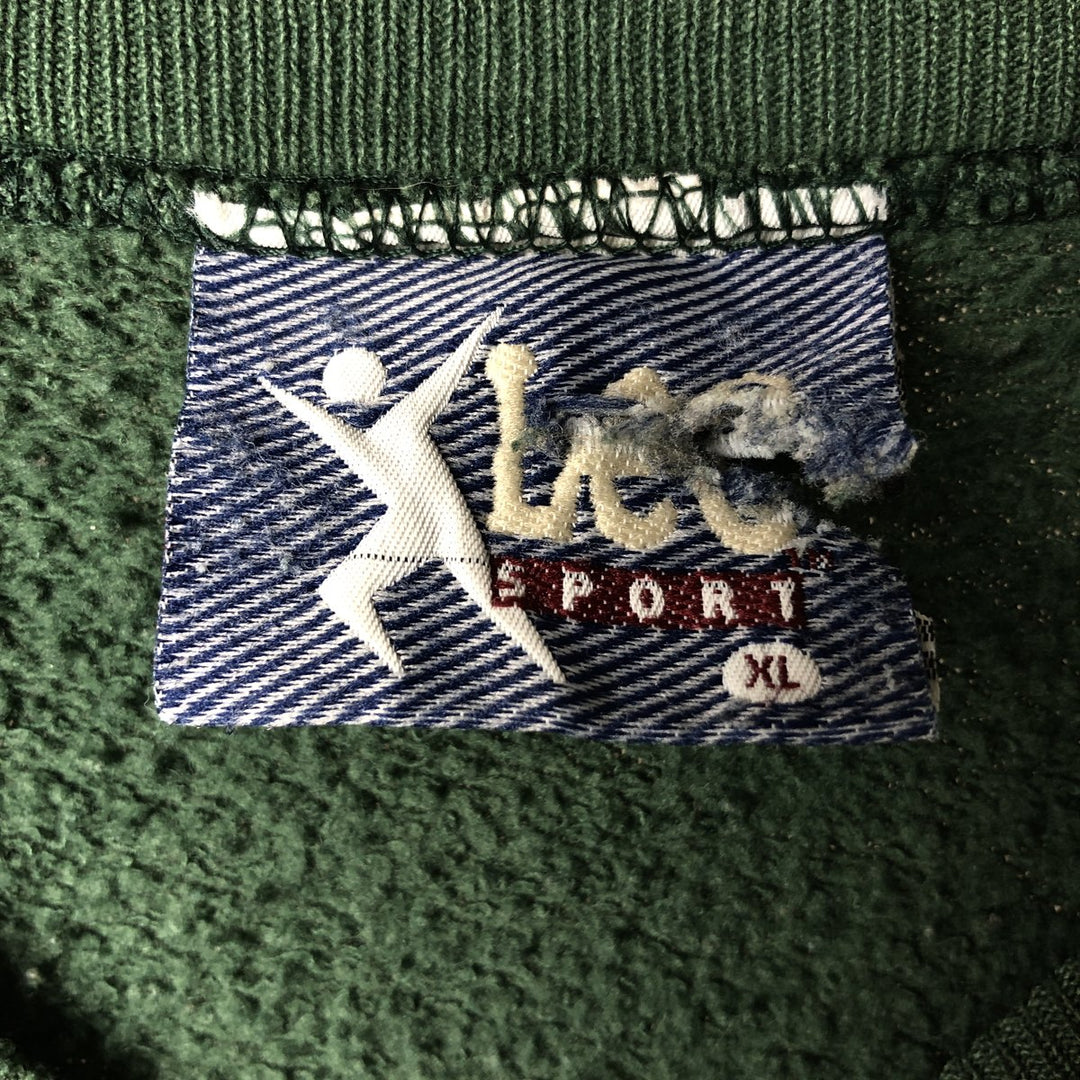 90s-00'S Lee plain blank sweatshirt, Made in USA, Men's XL unclear Green type dark green Vintage Second Hand