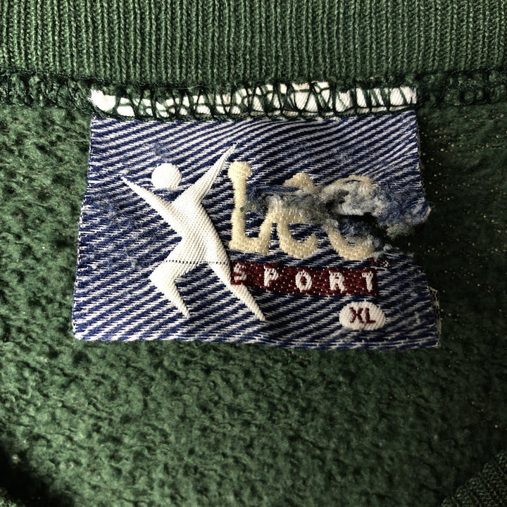 90s-00'S Lee plain blank sweatshirt, Made in USA, Men's XL unclear Green type dark green Vintage Second Hand