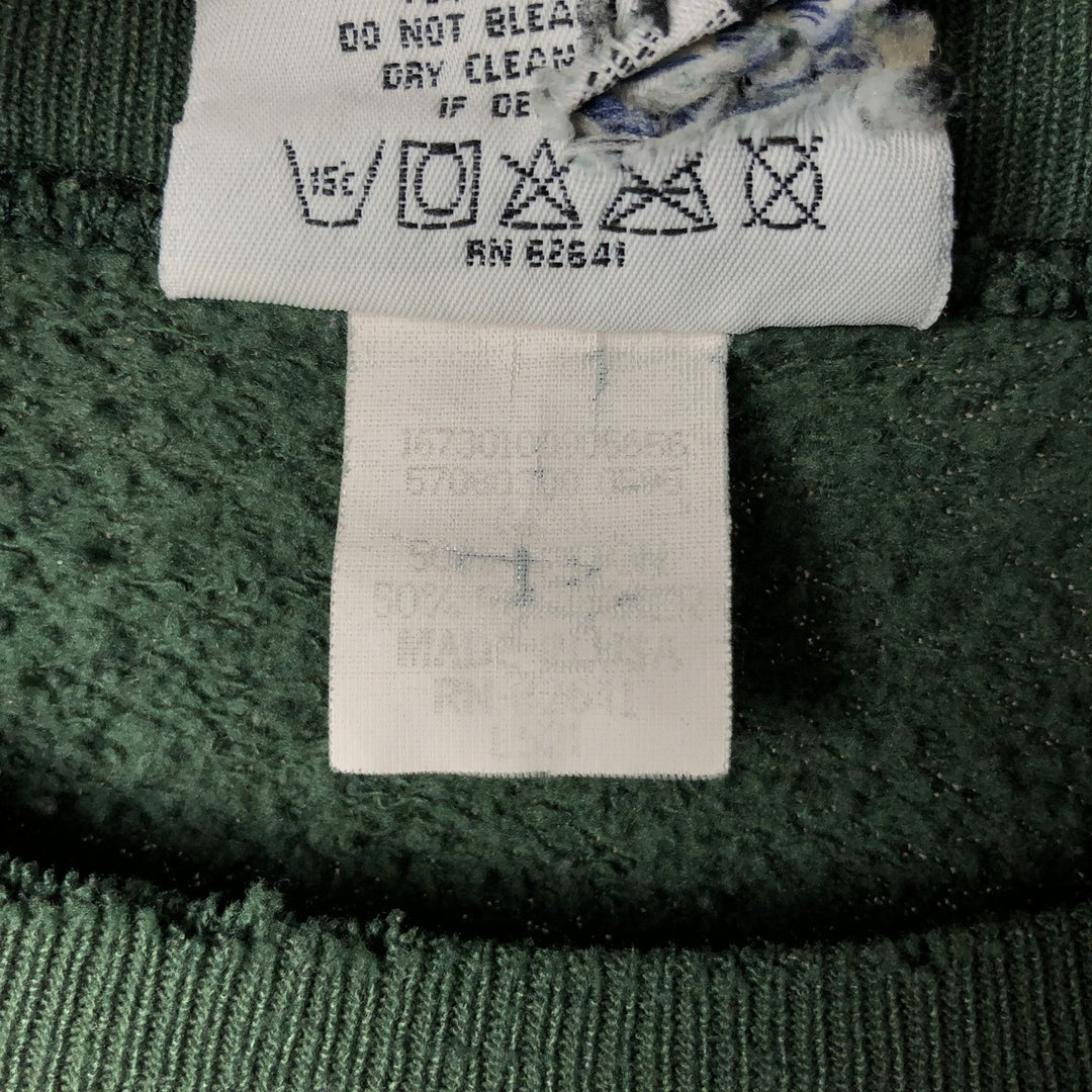 90s-00'S Lee plain blank sweatshirt, Made in USA, Men's XL unclear Green type dark green Vintage Second Hand