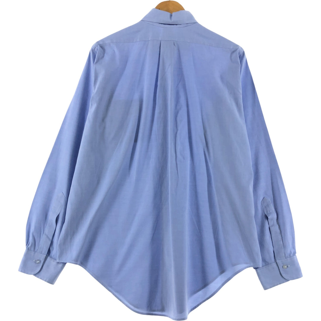 80s-90'S Brooks Brothers MAKERS Long Sleeve Button Down Shirt Made in USA Men's Size L Vintage cotton Blue type light blue Vintage Second Hand