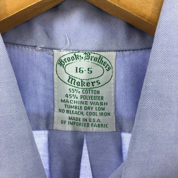 80s-90'S Brooks Brothers MAKERS Long Sleeve Button Down Shirt Made in USA Men's Size L Vintage cotton Blue type light blue Vintage Second Hand