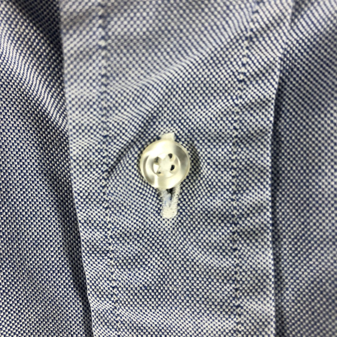 90'S Brooks Brothers MAKERS long-sleeved button-down shirt, Made in USA, Men's Size Small, Vintage Supima Cotton Blue type light blue Vintage Second Hand