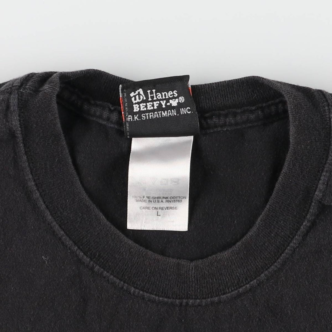 00'S Harley-Davidson Motorcycle Bike T-shirt Made in USA Men's L size cotton black type Vintage Second Hand