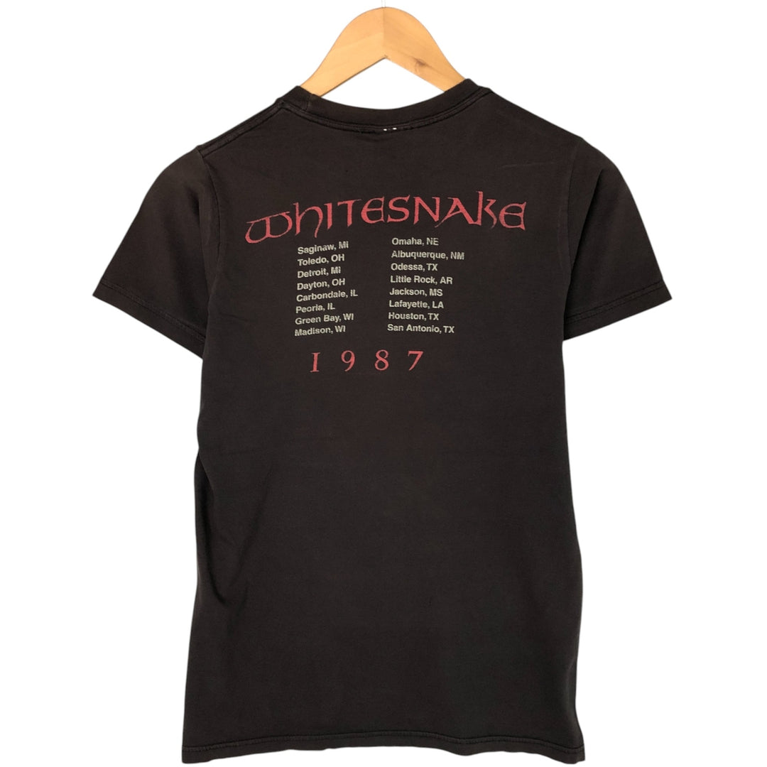 Winterland WHITESNAKE Whitesnake Band T-shirt, Band T, Women's Size S cotton black type Vintage Second Hand